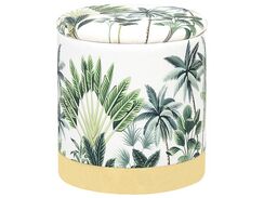 Rahi sametti säilytystila valkoinen/vihreä ⌀ 38 cm HARRISON Rahi sametti säilytystila valkoinen/vihreä ⌀ 38 cm HARRISON