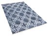 Teppich Baumwolle blau 140 x 200 cm marokkanisches Muster Kurzflor ADIYAMAN_805123