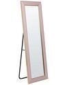 Sametové stojací zrcadlo 50 x 150 cm růžové LAUTREC _904007