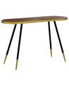 Konzolový stolík tmavé drevo/zlatá RAMONA_912776