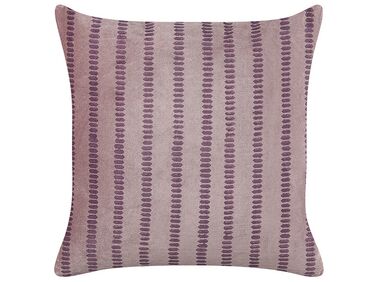 Velvet Cushion Striped 45 x 45 cm Pink AGAPANTHUS