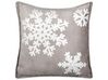Set of 2 Velvet Cushions Christmas Motif 45 x 45 cm Grey MURRAYA_887941