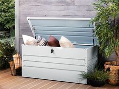 Pehmustelaatikko teräksinen vaaleanharmaa 132x62 cm CEBROSA Pehmustelaatikko teräksinen vaaleanharmaa 132x62 cm CEBROSA