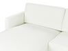 Right Hand 2 Seater Fabric Corner Sofa White BREDA_875959