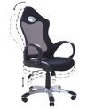 Krzesło biurowe regulowane czarno-białe iCHAIR_754974