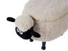Eläinjakkara kangas säilytystila kermanvalkoinen 55 x 35 cm SHEEP_852410