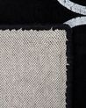 Teppich schwarz / silber marokkanisches Muster 140 x 200 cm Kurzflor YELKI_762445