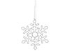 Zestaw 3 dekoracji ogrodowych wiszący LED śnieżynki 30/39/50 cm srebrny LOHELA_813187