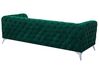 3 Seater Velvet Fabric Sofa Emerald Green SOTRA_727290