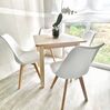 	Set di 2 sedie in plastica bianca e legno naturale DAKOTA II_813457