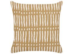 Koristetyyny puuvilla hiekanruskea/valkoinen 45 x 45 cm SALIX