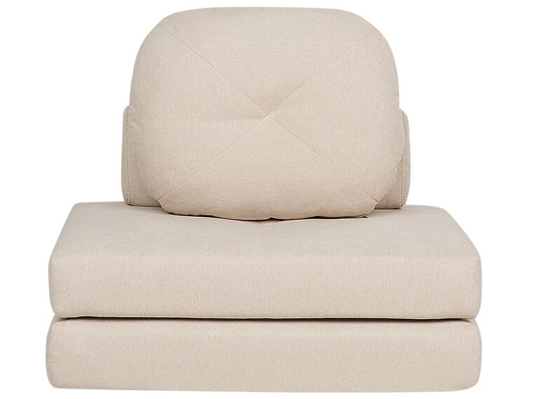 Fabric Single Sofa Bed Beige OLDEN_906380