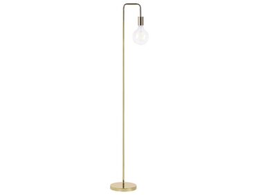 Stunning Modern Gloss Black Metal Tripod Floor Lamp with a Modern Black and Copper Cylinder Light Shade