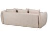 Velvet Sofa Bed with Storage Cream Beige VALLANES_904207
