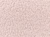 Cama de solteiro em tecido bouclé rosa pastel 90 x 200 cm ROANNE_903075