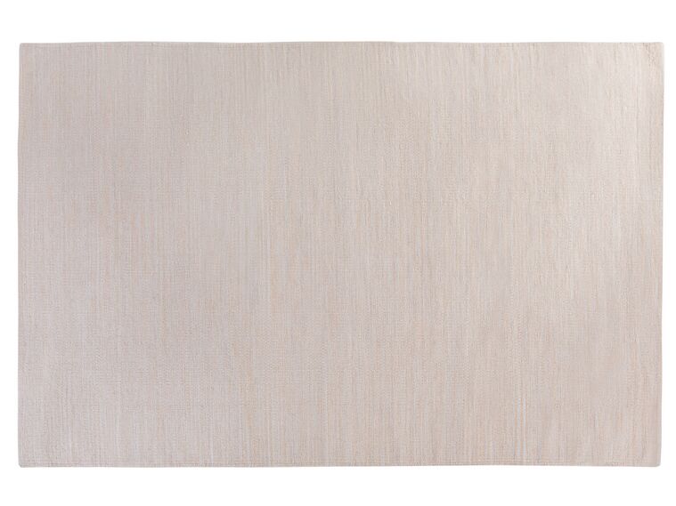 Teppich Baumwolle beige 140 x 200 cm Kurzflor DERINCE_482032