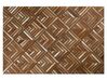 Dywan patchwork skórzany 160 x 230 cm brązowy TEKIR_764741
