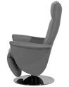 Faux Leather Recliner Chair Grey PRIME_709182