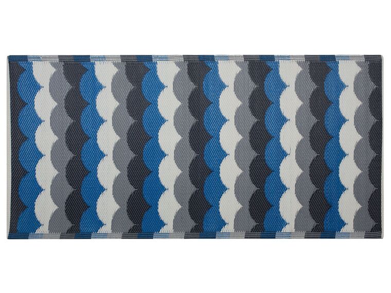 Tapete de exterior azul e cinzento 90 x 180 cm BELLARY_716190