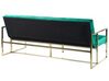 Sofá cama 3 plazas de terciopelo verde esmeralda/dorado MARSTAL_796261