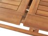 Conjunto de jardim em madeira de acácia mesa e 6 cadeiras com almofadas cinzento grafite JAVA_803937