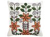 Bawełniana poduszka dekoracyjna z motywem roślinnym 50 x 50 cm wielokolorowa VELLORE_829442