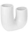 Stoneware Flower Vase 23 cm White MITILINI_844670