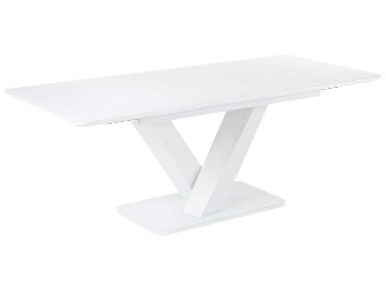 Mesa de jantar extensível branca 160/200 x 90 cm SALTUM_821066