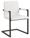 Set of 2 Faux Leather Dining Chairs Off-White BRANDOL_790070