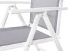 Conjunto de 6 cadeiras de jardim cinzentas em alumínio branco CATANIA_741397