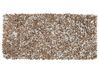 Teppich Leder braun / grau 80 x 150 cm Shaggy MUT_848625