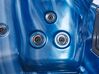 Vasca idromassaggio LED blu e legno chiaro 215 x 180 cm ARCELIA_825005