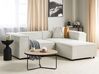 2-seters modulær sofa med ottoman kordfløyel Off-white APRICA_907580