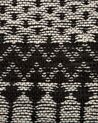 Teppich Leder schwarz / beige 140 x 200 cm abstraktes Muster Kurzflor SOKUN_757875