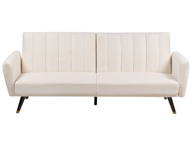 Fabric Sofa Bed Light Beige VIMMERBY