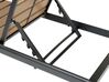 Chaise longue bois clair et noire en aluminium NARDO_862940