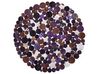 Round Cowhide Rug ⌀ 140 cm Purple Multicolour SORGUN_738093