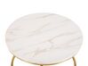 Tavolino da caffè effetto marmo beige e oro ⌀ 70 cm CORAL_733225