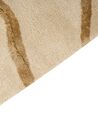 Teppich Viskose beige 160 x 230 cm geometrisches Muster Kurzflor MAKOLA_904060