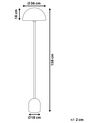 	Lámpara de pie de metal cobrizo/blanco/negro 158 cm MACASIA_784107
