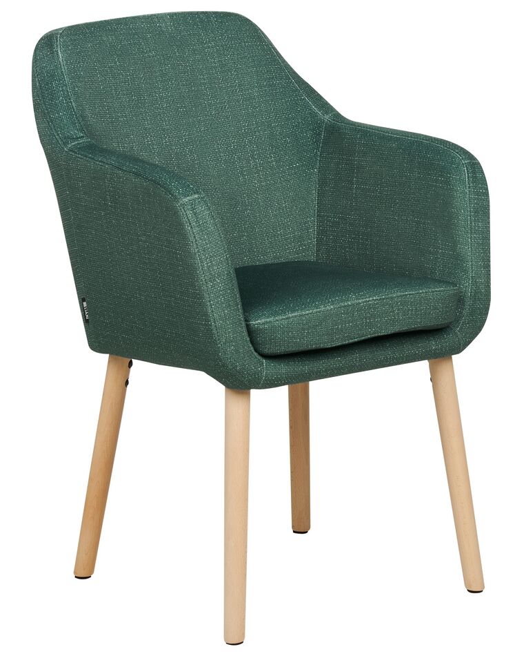 Spisebordsstol med armlæn grøn velour YORKVILLE II_899211