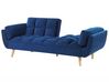 Sofá cama de terciopelo azul ASBY_788080