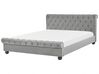 Velvet EU Super King Size Bed Grey AVALLON_694694