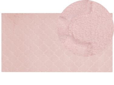 Tappeto pelliccia sintetica rosa 80 x 150 cm GHARO