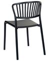 Set of 4 Plastic Dining Chairs Black GELA_862703