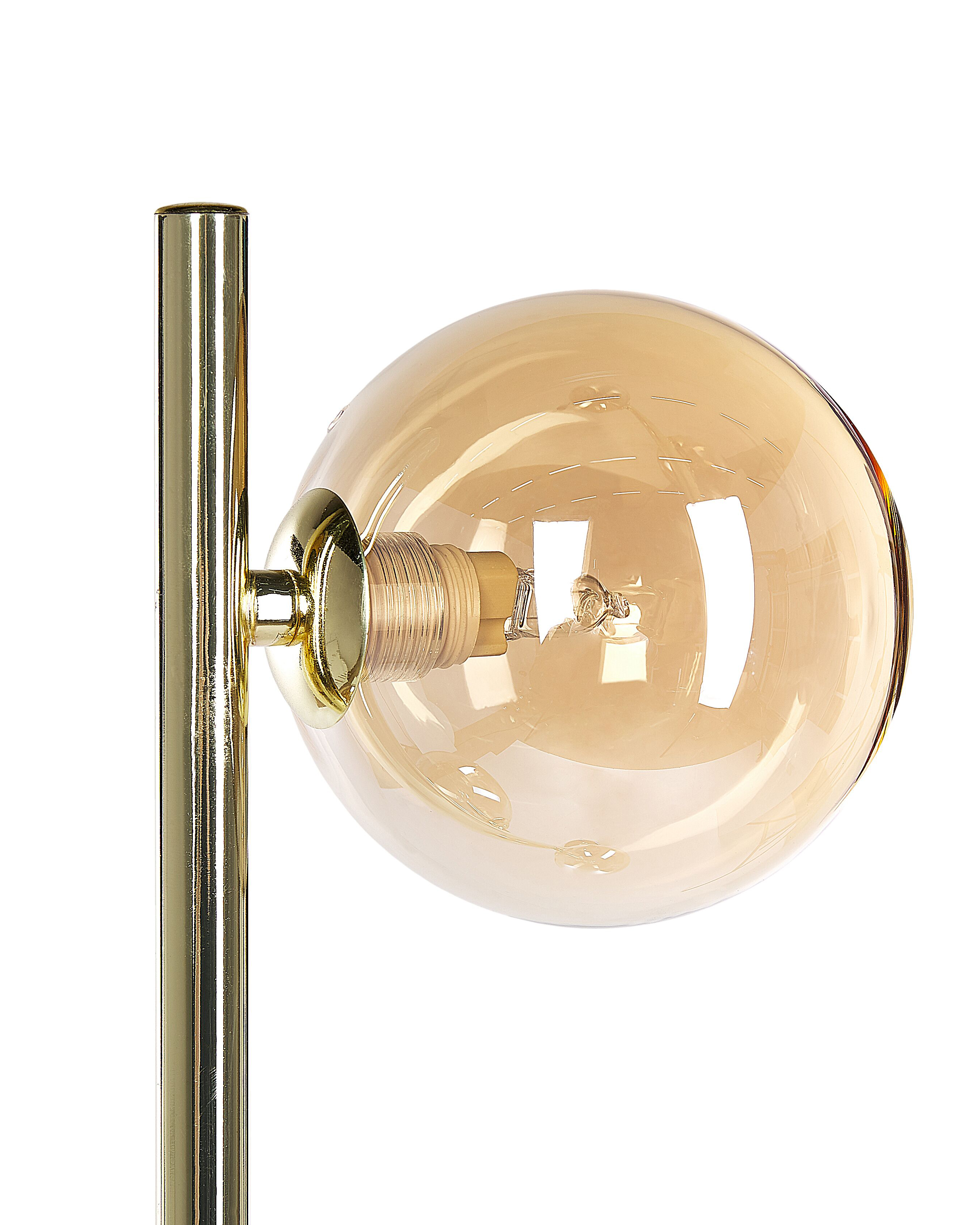 Stehlampe Metall / Rauchglas gold 154 cm 3-flammig Kugelform RAMIS_841502