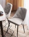 Set of 2 Dining Chairs Faux Leather Grey VALERIE_712759