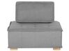 Conjunto de sofás 4 plazas de poliéster gris/madera clara TIBRO_825910