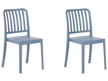 Set of 2 Garden Chairs Blue SERSALE