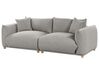 3 Seater Fabric Sofa Light Grey LUVOS_885568